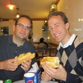 61 Doug and Danny enjoying their calamari sandwiches
